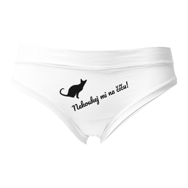 Kalhotky Fox - Výprodej s potiskem Nekoukej mi na číču!