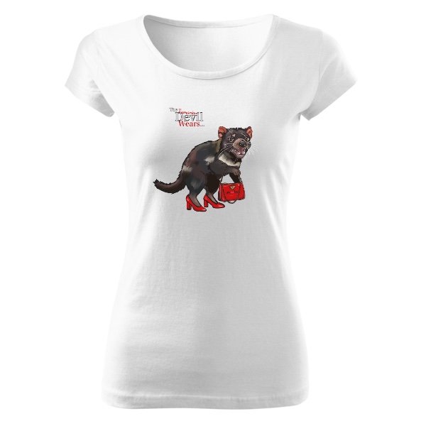 Tričko s potiskem The Tasmanian Devil Wears...